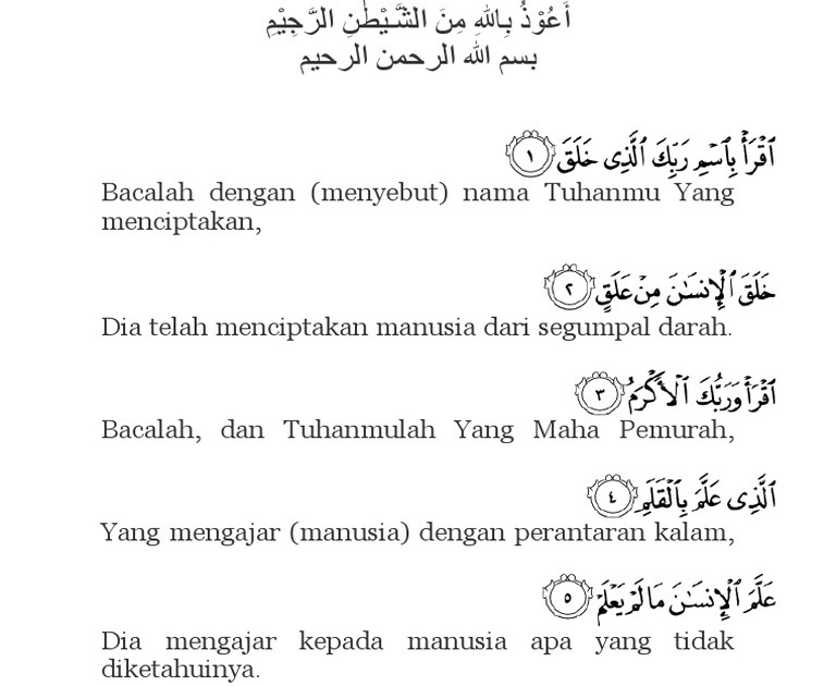 Ramadhan Series : Kandungan Surat Al Alaq Ayat 1-5