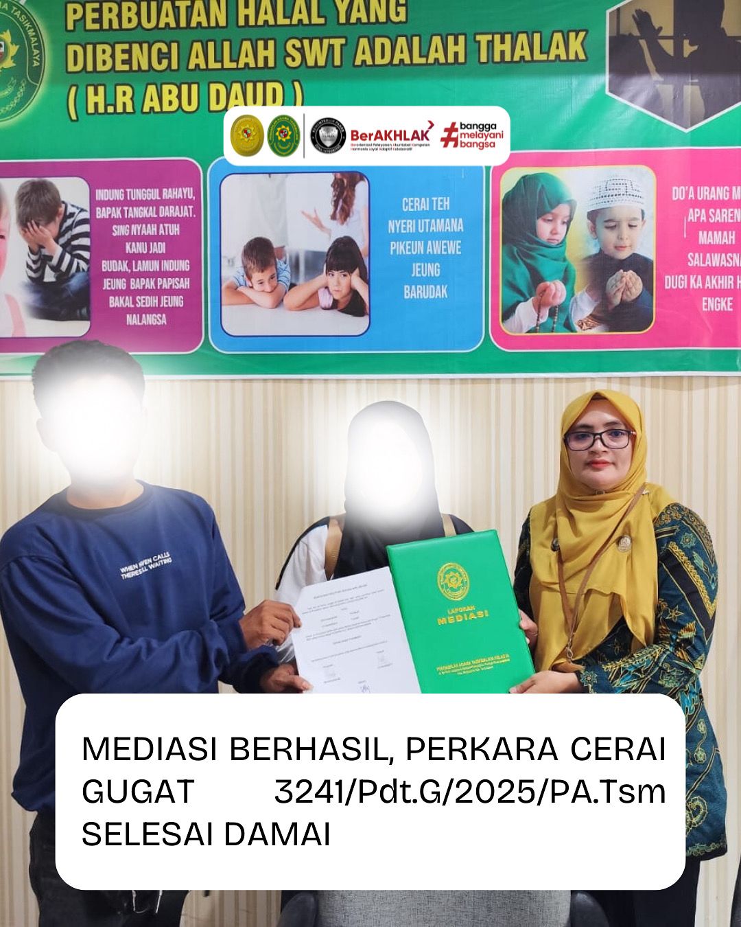 Mediasi Berhasil di Pengadilan Agama Tasikmalaya