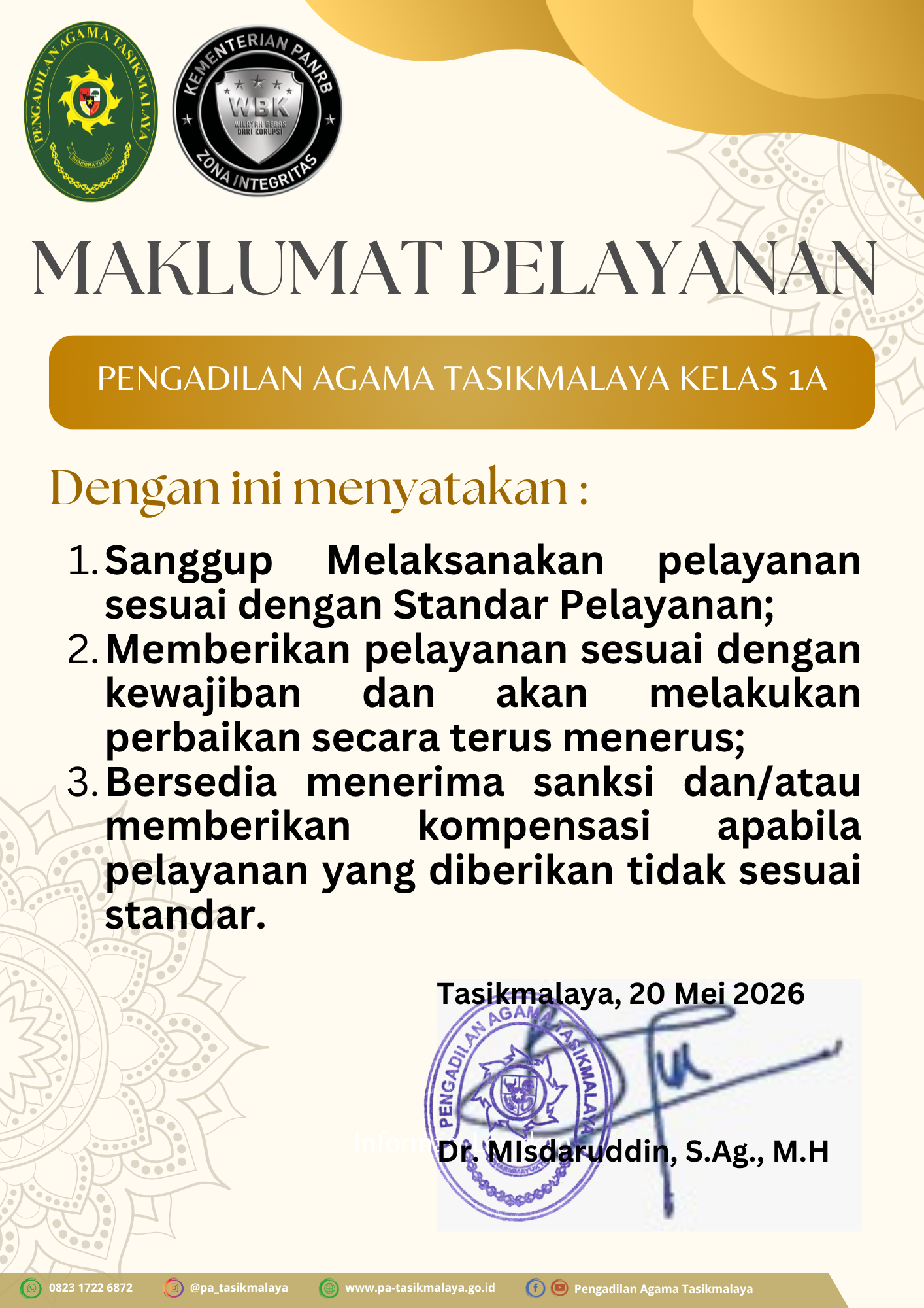 MAKLUMAT PELAYANAN 202606